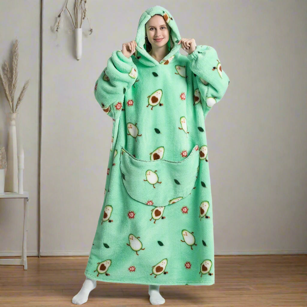 Sherpa Fleece Oversized Hoodie Blanket Sweatshirt