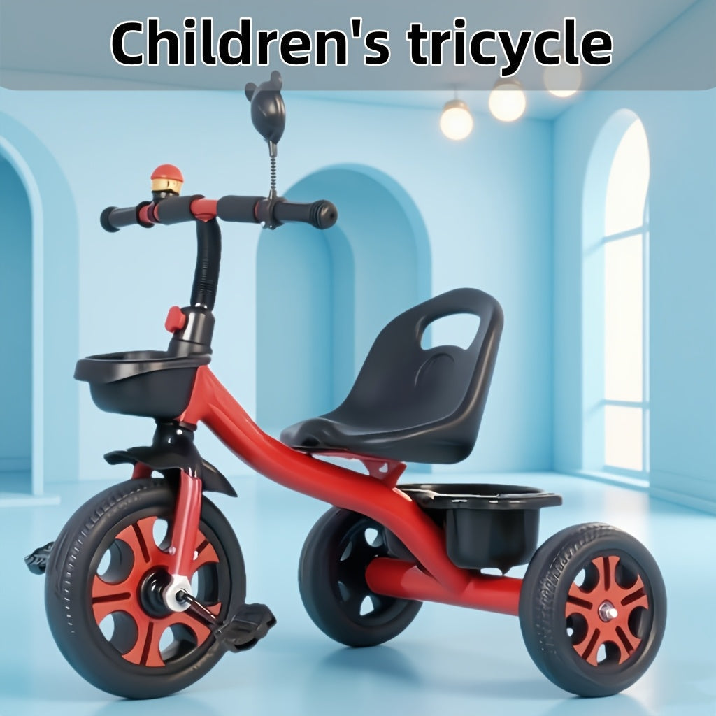 3-Wheel Kids Red Tricycle Stainless Steel Bike